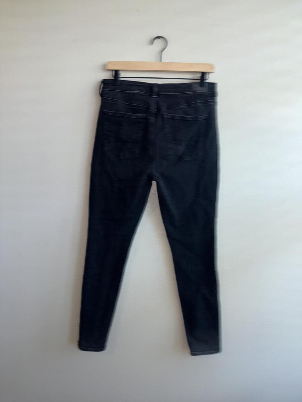 American Eagle Dream Stretch Jegging Size 10 Black Skinny Jeans High Rise - Picture 5 of 7